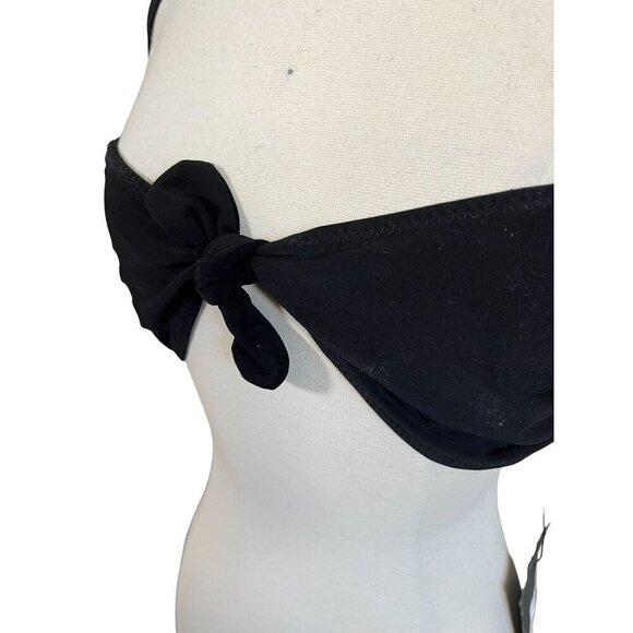 Norma Kamali Bra Women XL Black Tie Front Neck Strap Sexy Intimates Neutral Plus - Picture 3 of 10